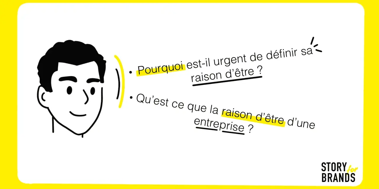 Un homme écoute attentivement les questions sur la **raison d'être** : pourquoi est-il urgent de la définir et qu'est-ce que la **raison d'être** d'une entreprise ?
