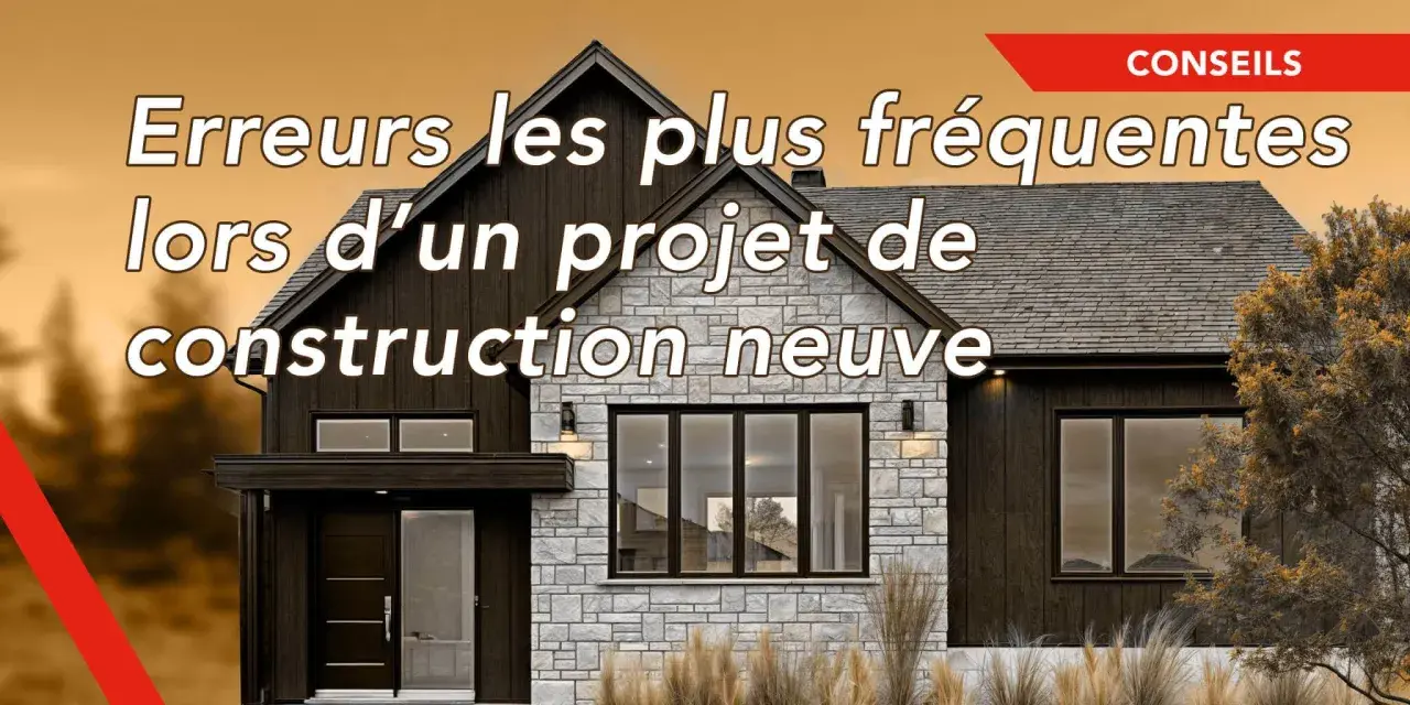 Conseils pour éviter les erreurs fréquentes lors d'un projet de construction neuve. Une maison moderne aux finitions soignées.