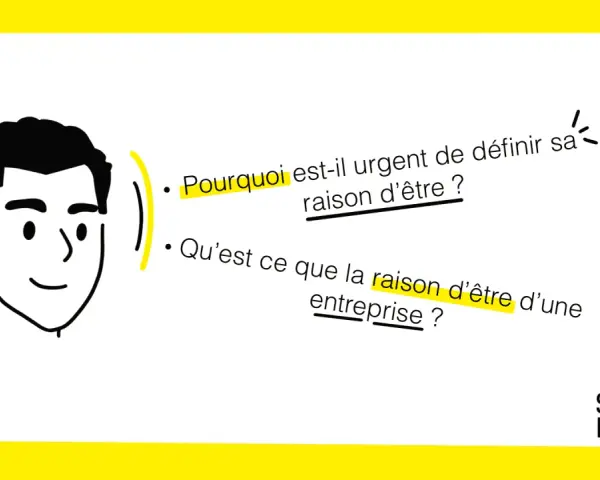 Un homme écoute attentivement les questions sur la **raison d'être** : pourquoi est-il urgent de la définir et qu'est-ce que la **raison d'être** d'une entreprise ?