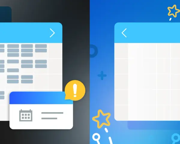 Deux interfaces de calendrier, symbolisant des outils de communication visuels. Une notification d'alerte est visible.