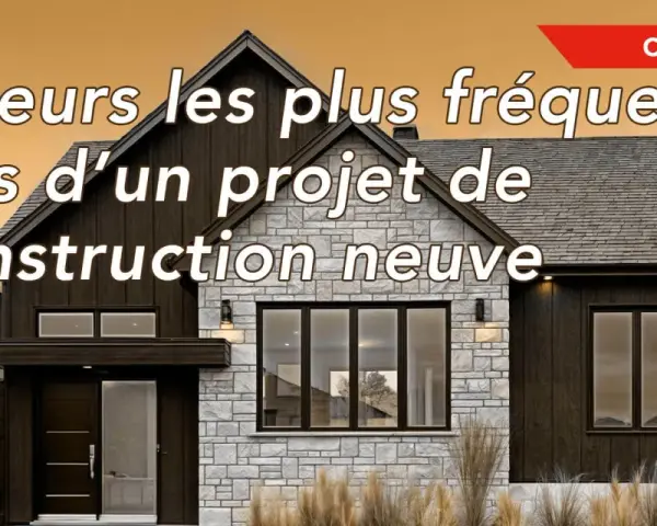 Conseils pour éviter les erreurs fréquentes lors d'un projet de construction neuve. Une maison moderne aux finitions soignées.