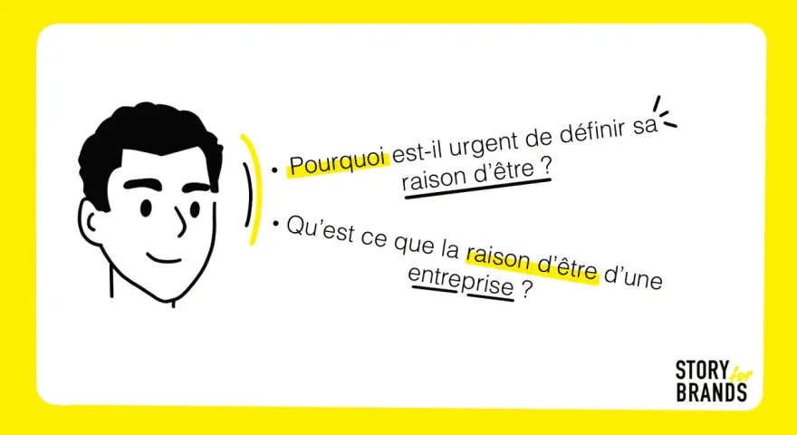 Un homme écoute attentivement les questions sur la **raison d'être** : pourquoi est-il urgent de la définir et qu'est-ce que la **raison d'être** d'une entreprise ?